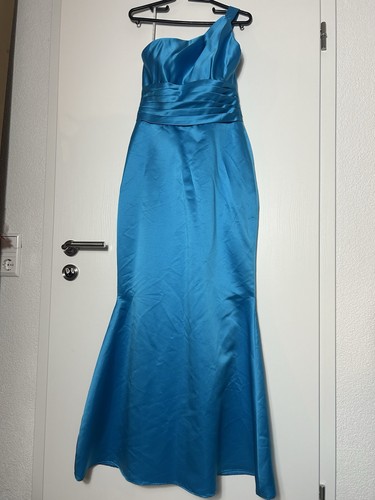 Satin abendkleid türkis - satin-abendkleid,
