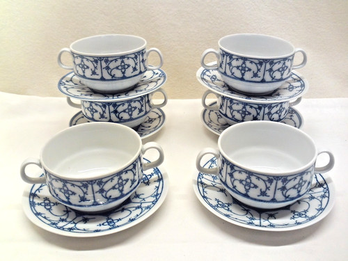 Indisch blau suppentassen - blau,