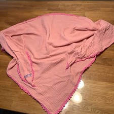 Musselin Dreieckstuch Schal Rosa Spitze Halstuch Unikat