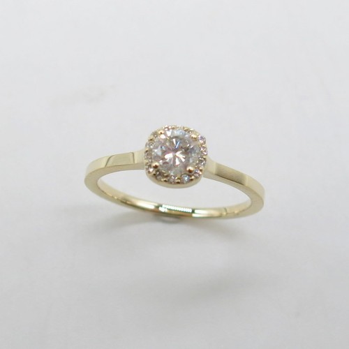 585 gold solitärring mit - 585/-er,