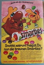 Seltene Werbung SMARTIES Land Snobbi warum magst du nur die braunen Smarties '77
