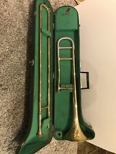 Posaune mit Gravur und Koffer