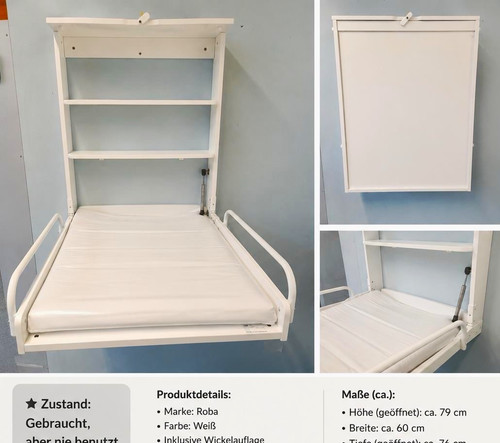 Roba wand wickeltisch - roba, klappbar