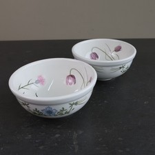 Vintage Portmeirion The Queens Hidden Garden 5" Desert Bowls x 2
