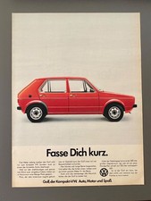 Fasse Dich kurz. VW Golf Der