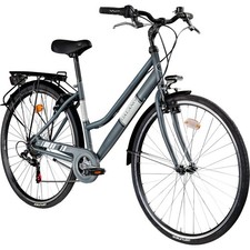 Galano Arizona Damenfahrrad 28 Zoll City Bike Damen 7 Gang Fahrrad dunkelgrau