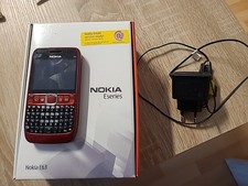 Nokia E63 Ruby Red QWERTZ WiFi Bluetooth Camera Vintage Mobiltelefon + Ladekabel