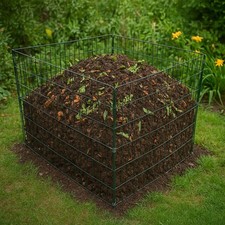 Metallgitter-Komposter Garten-Komposter Metallkomposter Drahtkomposter Grün