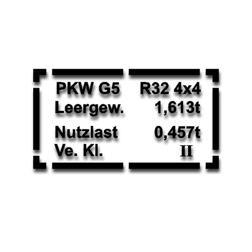 Typenschild r32 tür - typenschild,