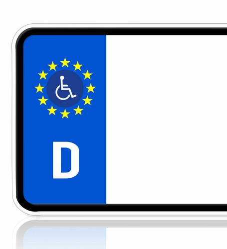 Nummernschild aufkleber - 2x,