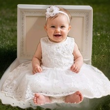 Taufkleid baby mädchen 80 - taufkleid,