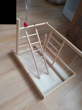 Vogelspielplatz für Nymphensittiche und Kleinvögel aus Naturholz