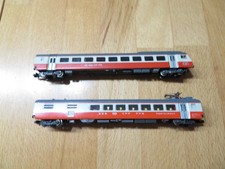 Minitrix  2  x  Personenanhänger SBB orange Restaurant