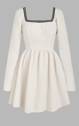 Cider kleid tweed weiß - tweed, mini