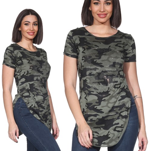 Damen shirt oberteil totenkopf - shirt,