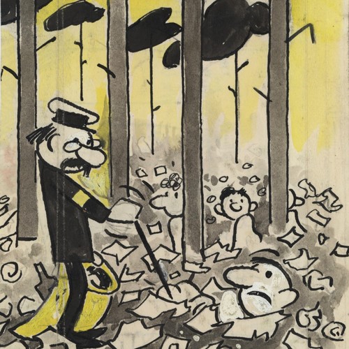 Illustration humor benz - humor,