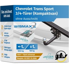 ANHÄNGERKUPPLUNG für Chevrolet Trans Sport 97-06 starr GDW +13pol E-Satz ABE