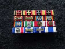 A45-01) Bundeswehr Ordensspange 16 Orden: General BVK Nato Flut ISAF Ehrenkreuz