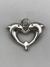 Herz Delphine Anhänger 925 Silber Schmuck Kette Bettelarmband Kinder