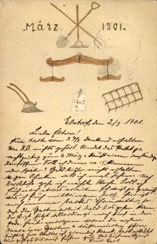 Handgemalt märz 1901 - märz,