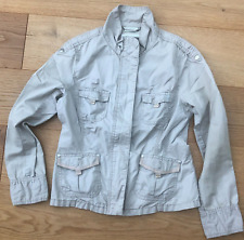 Street One Damen Jacke Stoffjacke Denim Safari Style Gr: 38 Natur Creme