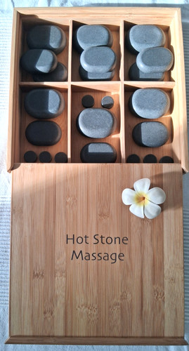 Hot stone massage set - stone, in