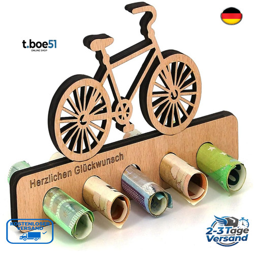 Geldgeschenk holz fahrrad - geldgeschenk,