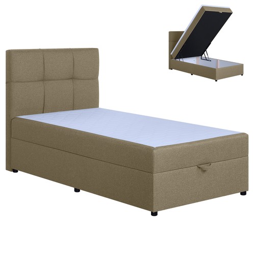 Polsterbett beige h3 - -,