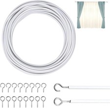 Vorhangdraht Weiß 6M
