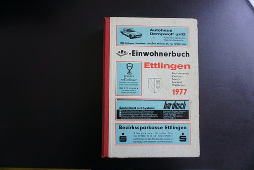 Einwohnerbuch ettlingen 1977 - einwohnerbuch,