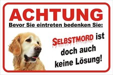 Schild Achtung Golden