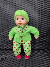 Puppenkleidung 36cm 38cm Set Handmade 5tlg m. Halstuch u. Söckchen Marienkäfer 