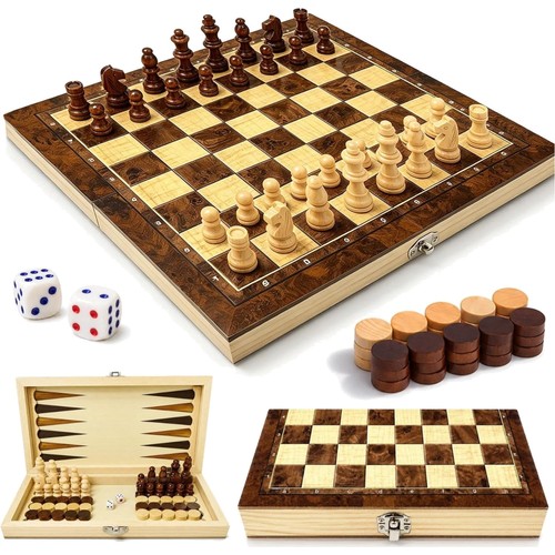 Schach spiel holz - schach, klappbar