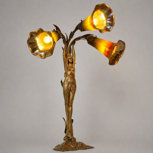 Jugendstil figurenlampe art - jugendstil,
