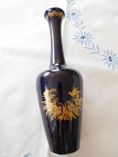 Vase 20cm Heinrich Porzellan Echt Kobalt Golddekor 1970er Jahre