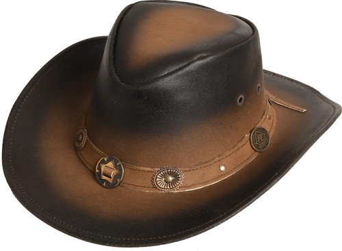 Rugged earth leder westernhut - rugged,