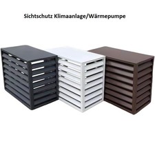 Klimaanlage / Wärmepumpe Sichtschutz Abdeckung Verkleidung Außengerät Farbe Weiß