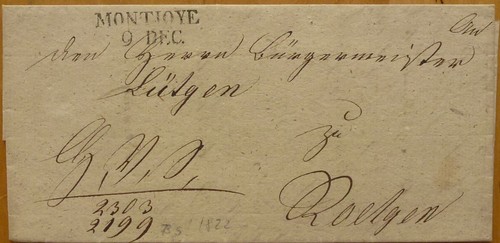 Brief montjoie monschau 1819 - monschau,