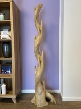  Garderobe Baumstamm massiv Garderobenständer Holz Kleider Ständer