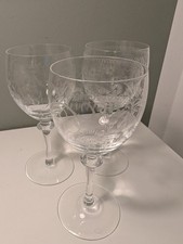 4 x Vintage Theresienthal Aperitif/Wein Gläser  Radgravur, Vögelchen 