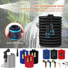 Flexibler Gartenschlauch Wasserschlauch Brause Dehnbarer Flexischlauch 17-150FT
