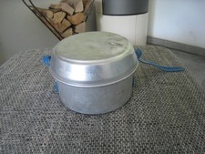 altes Campinggeschirr Topf Teller Alu Aluminium 4 teilig