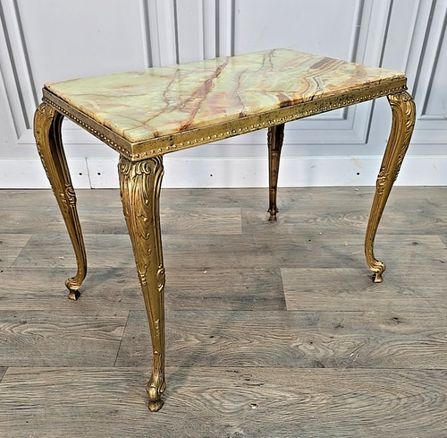 Vintage messing onyx tisch - &,