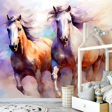 Fototapete Pferde wie gemalt