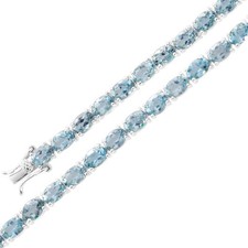 Blautopas Armband Silber 925