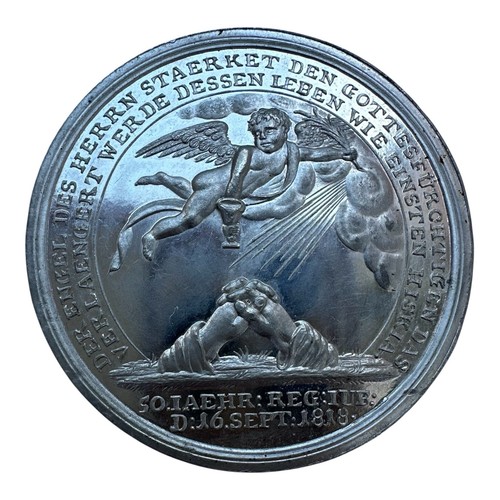 Zinn medaille 1818 sachsen - zinn,