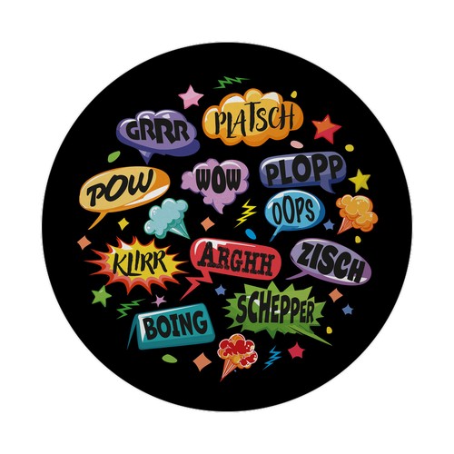 Comic magnet rund mit spruch - magnet,