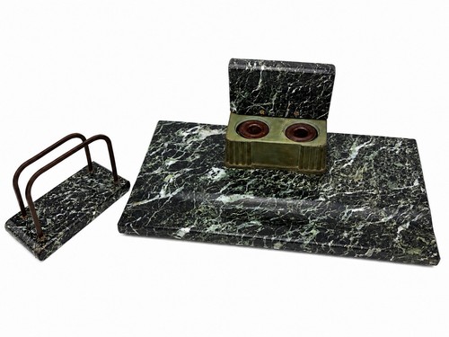 Antikes schreibtischset marmor - schreibtischset,
