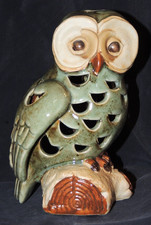 Keramikeule glasiert Laterne Windlicht ca. 17cm Dekorfigur Sammler