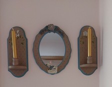 Wandspiegel mit Kerzenhalter